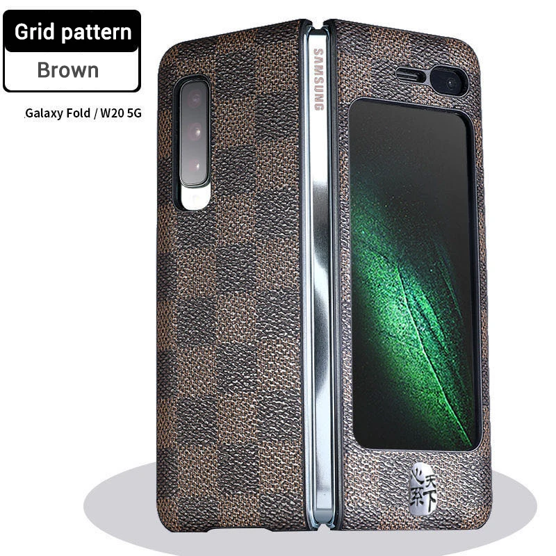 

For Samsung Galaxy Fold W20 5G Case Protection Crocodile pattern leather Luxury Protective Phone Cover For galaxy fold case