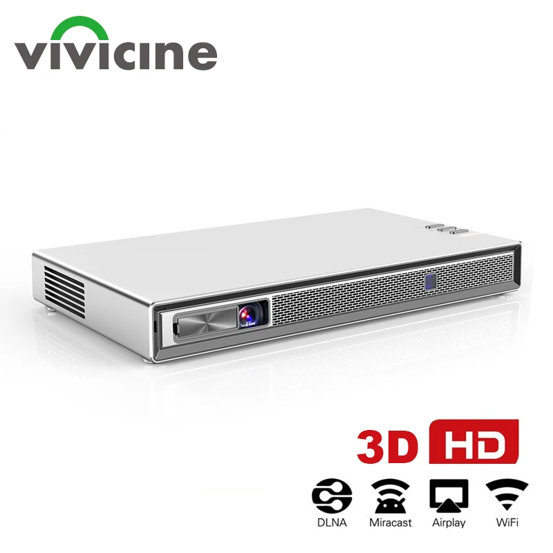 Vivicine T5 4k мини-проектор, Android 6,0 Bluetooth 4,2, 4000 мАч батарея, Смарт HDMI USB PC игры мобильный проектор
