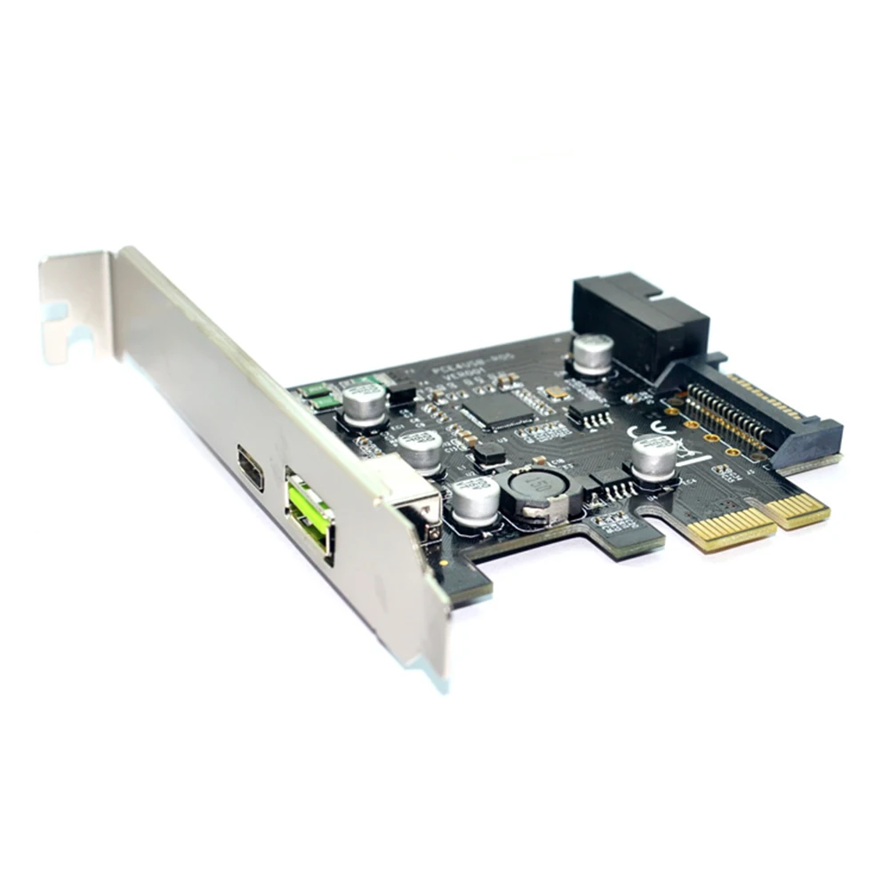 19PIN аксессуары PCI-E к USB3.1 добавить на быстрой зарядке Тип C карты расширения 5 Гбит/с