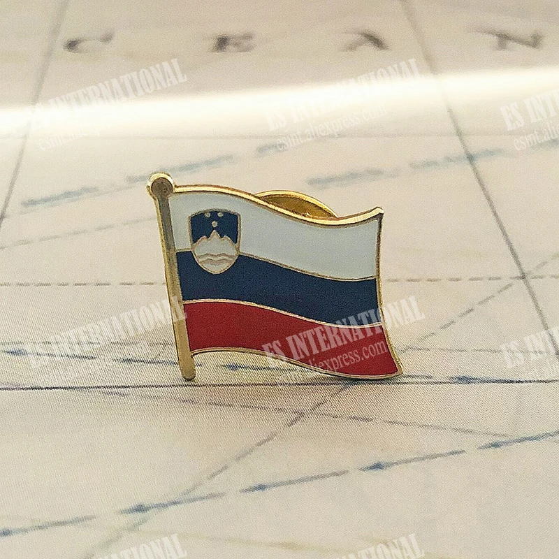 Флаг Словении иголка хрустальный эпоксид металлическая эмаль эмблема лаковая