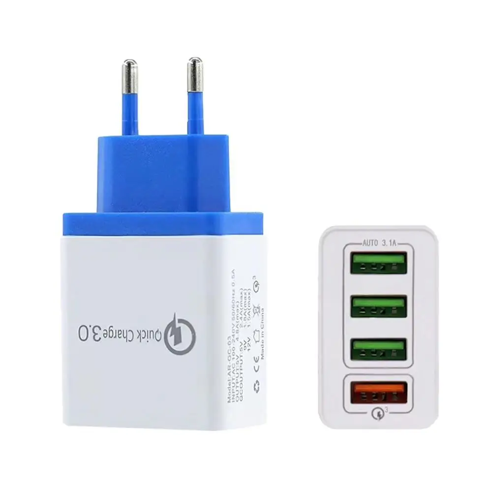 G 4 порта Быстрая быстрая зарядка QC 3,0 USB концентратор настенное зарядное устройство адаптер питания ЕС/США электрическая розетка зарядное устройство для телефона s#829 - Цвет: G