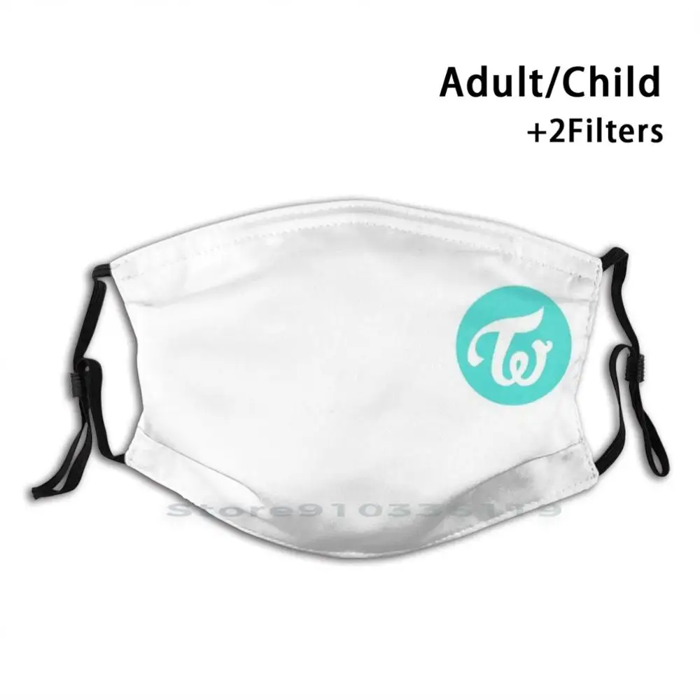 

Twice Logo - Page Two V2 Print Reusable Mask Pm2.5 Filter Face Mask Kids Twice Twice Logo Twice Symbol Ot9 Nayeon Jeongyeon