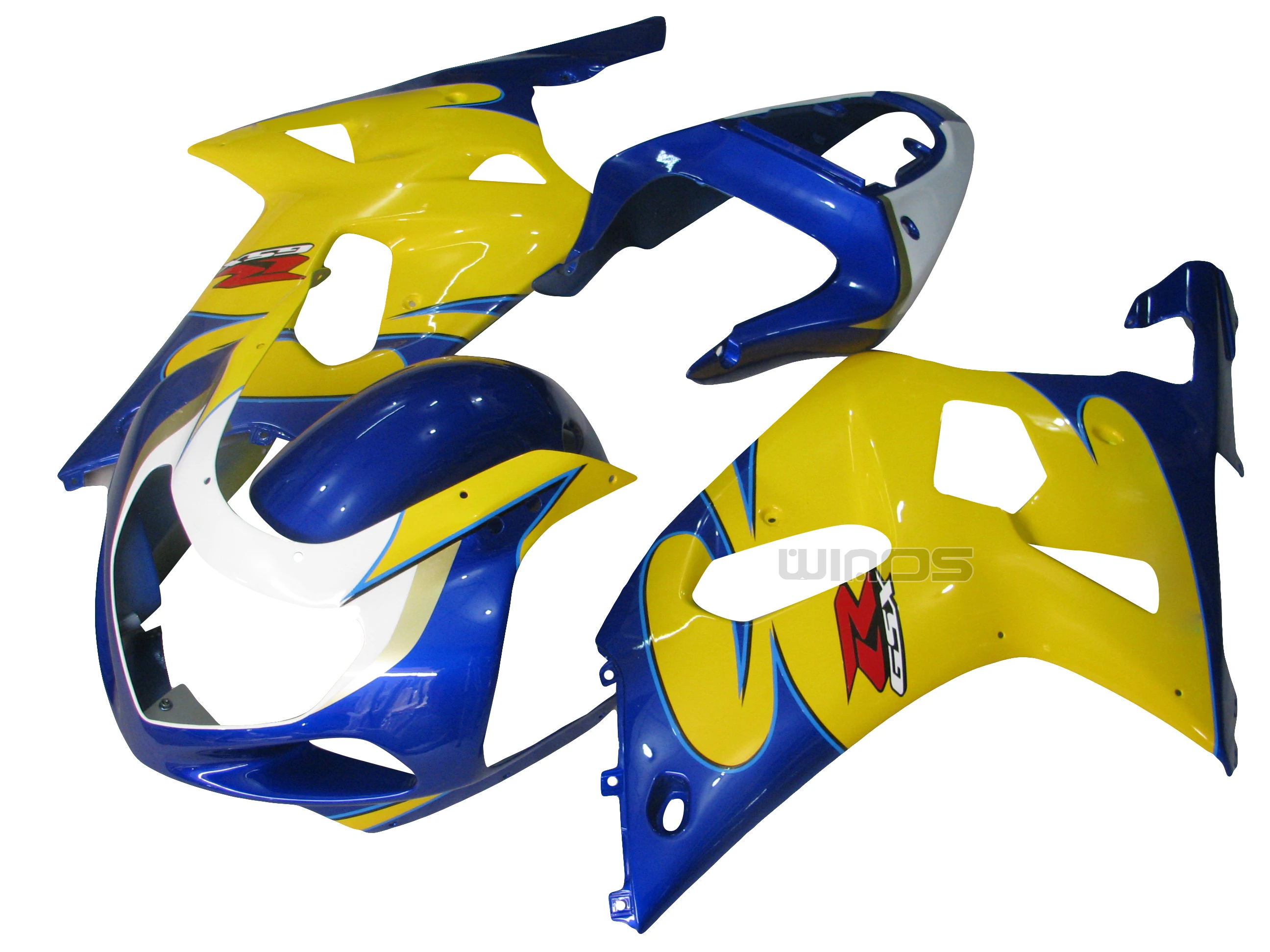 

For Suzuki GSXR600 GSXR750 K1 2001-2003 Bodywork Set Fairing Kit Blue Yellow