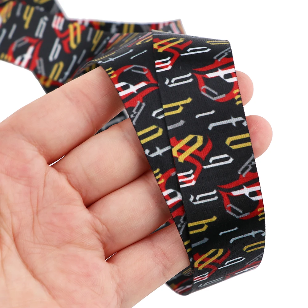 

ZF2902 1pcs Hip-hop Style Personality Key Chain Lanyard Gifts For Dancer Singer Friends Phone USB Badge Holder Necklace