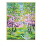 Наборы для вышивки крестиком с изображением весеннего леса, наборы для вышивки тканью без рисунка 11 14 карат, рукоделие, рукоделие, живопись для домашнего декора