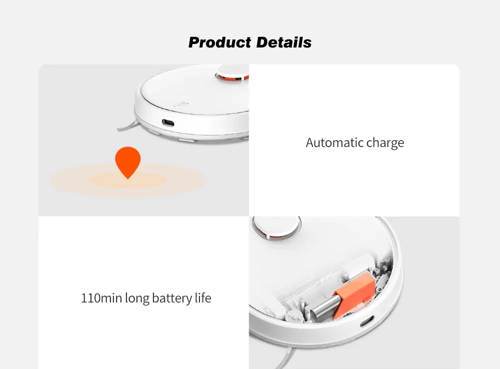 Xiaomi Mijia подметальный робот-пылесос STYJ02YM 360 градусов лазерное сканирование LDS радиолокационный контроль приложения для дома