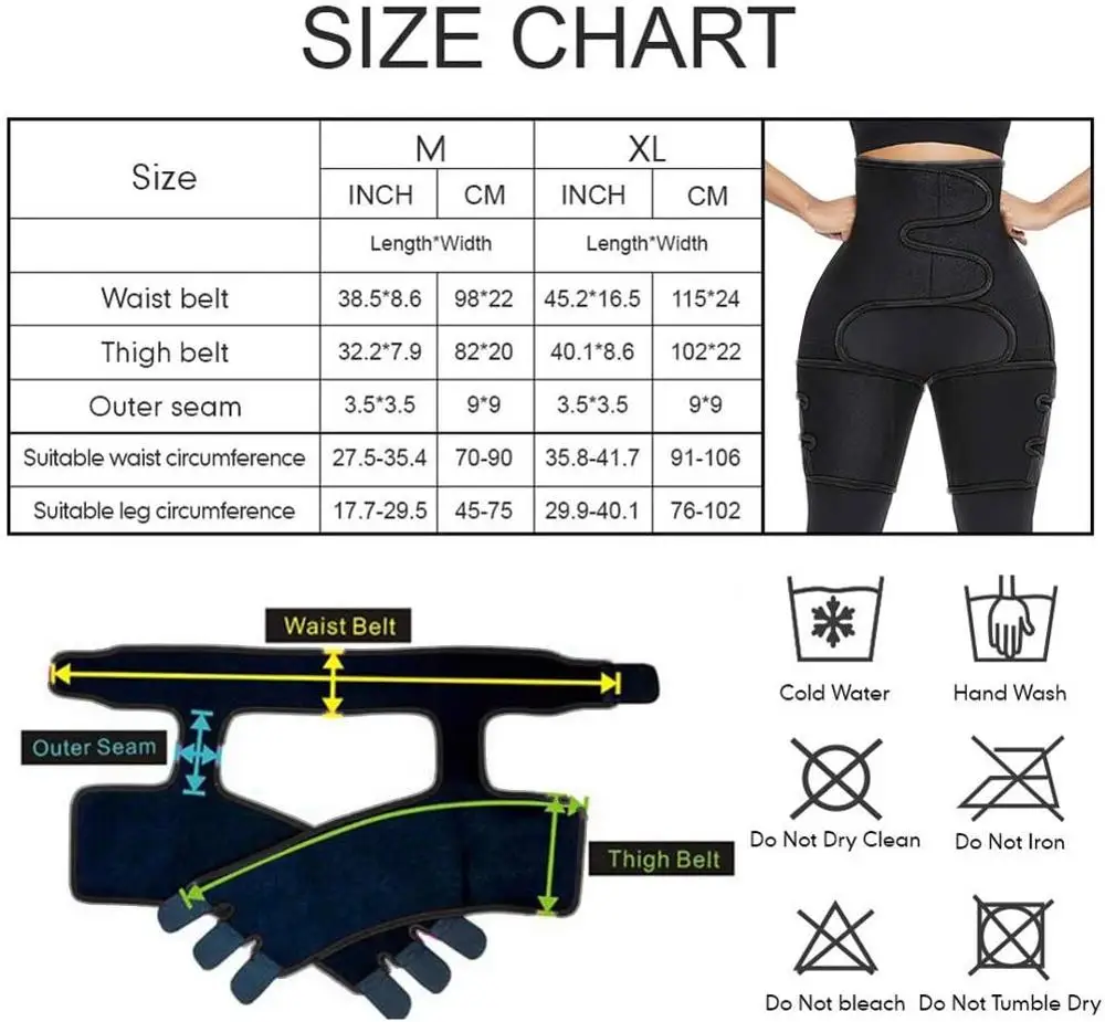 

Plus Size Waist Trainer Belt Women High Waist Butt Lifter Leg Sweat Shaper Thigh Trimmers Adjustable Sauna Belt Hip Enhancer