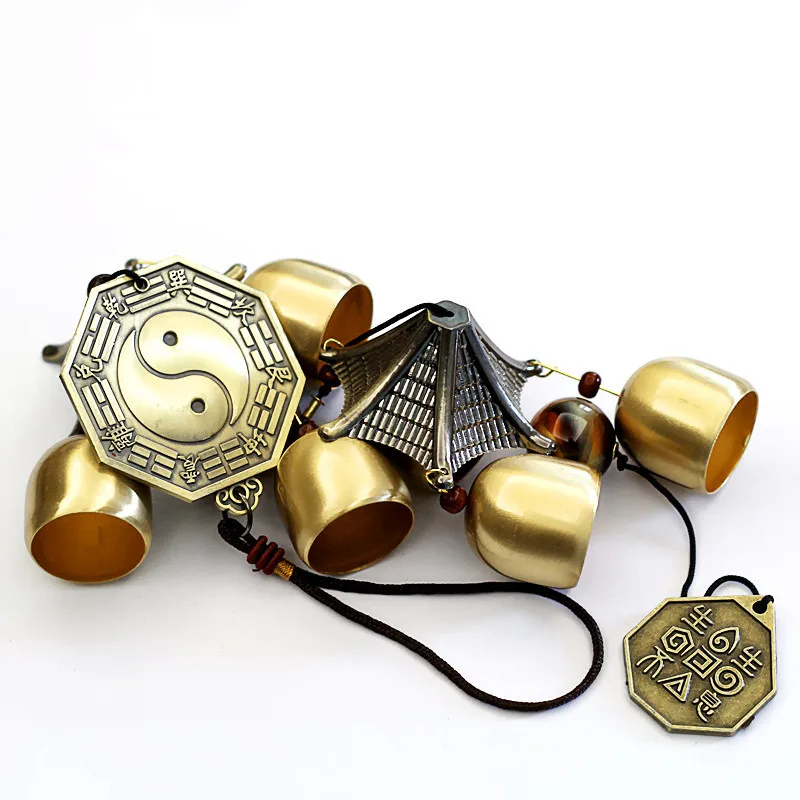 Античные Потрясающие медные колокольчики Музыка Ветра для сада активного отдыха