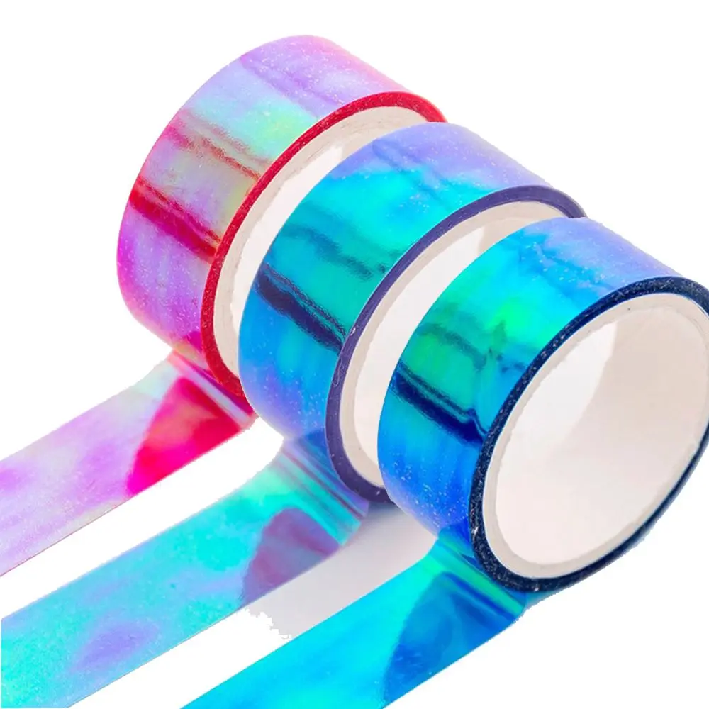 1 предмет модный Радуга лазерный Васи клейкие ленты Скрапбукинг Декоративные