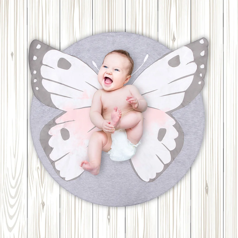 

Kids Crawling Carpet Baby Play Mats Baby Bedding Blanket Cotton Game Pad Toy Round Game Rug Soft For Children Room Nursery Decor