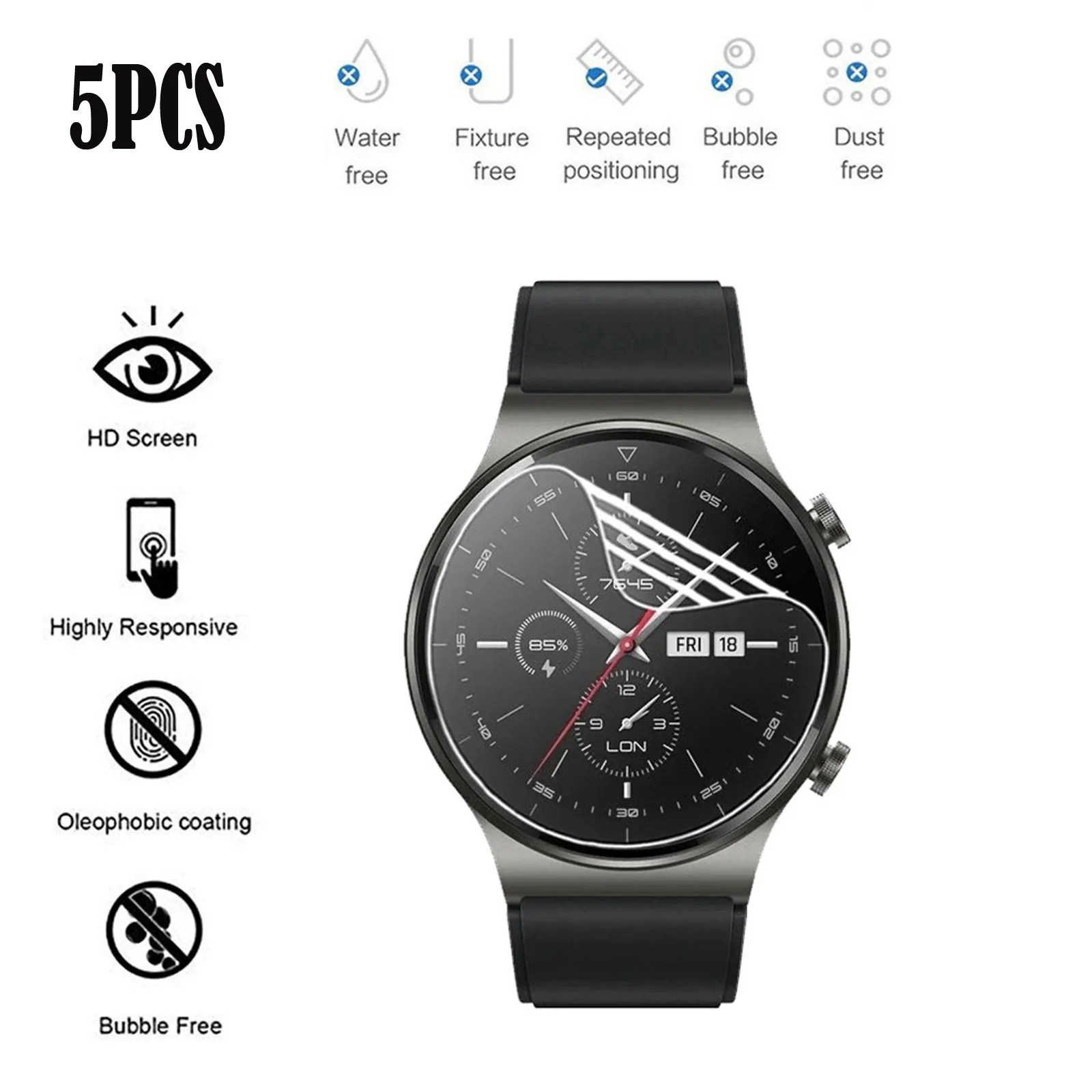 

Мягкая защитная пленка из ТПУ (без стекла) для смарт-часов Huawei Honor Watch Gt2 Pro, 1/3/5 шт.