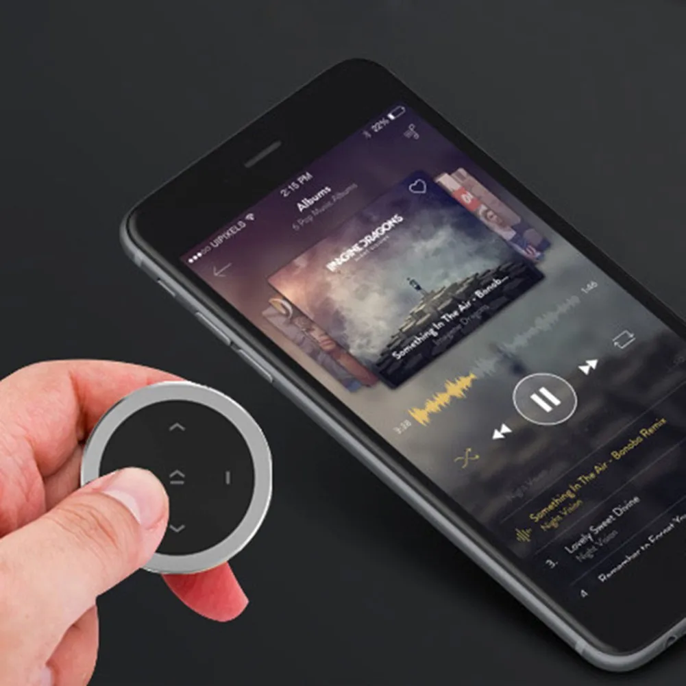 

Wireless Steering Wheel For Phone Bluetooth Devic Mp3 Remote Control Music Play Car Multimedia Bluetooth Button With Bracket