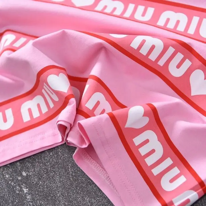 

2021 Spring and Summer New Love Letter Print Short-Sleeve T-shirt Women's Fashion All-Match Loose Patchwork Stripes Top