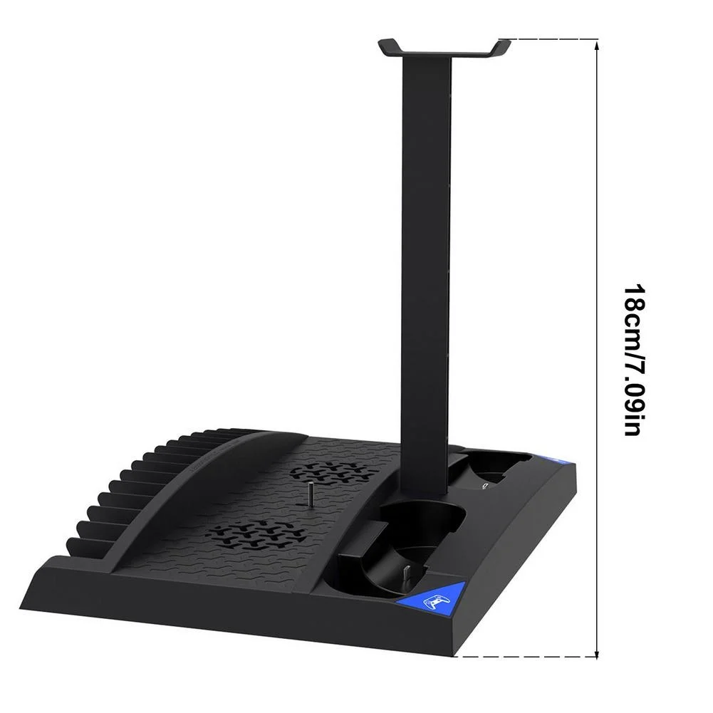 

For PS5 Dual Controller Charger Console Vertical Cooling Stand Charge Station