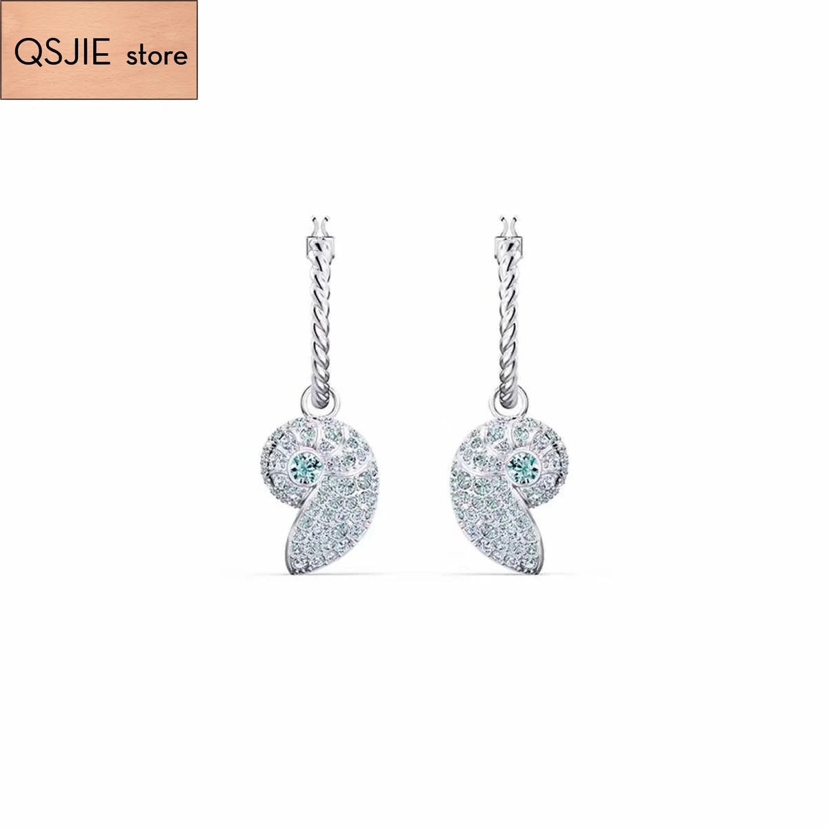 

QSJIE High quality SWA new style. Super beautiful conch lovely lady Earrings Charming fashion jewelry
