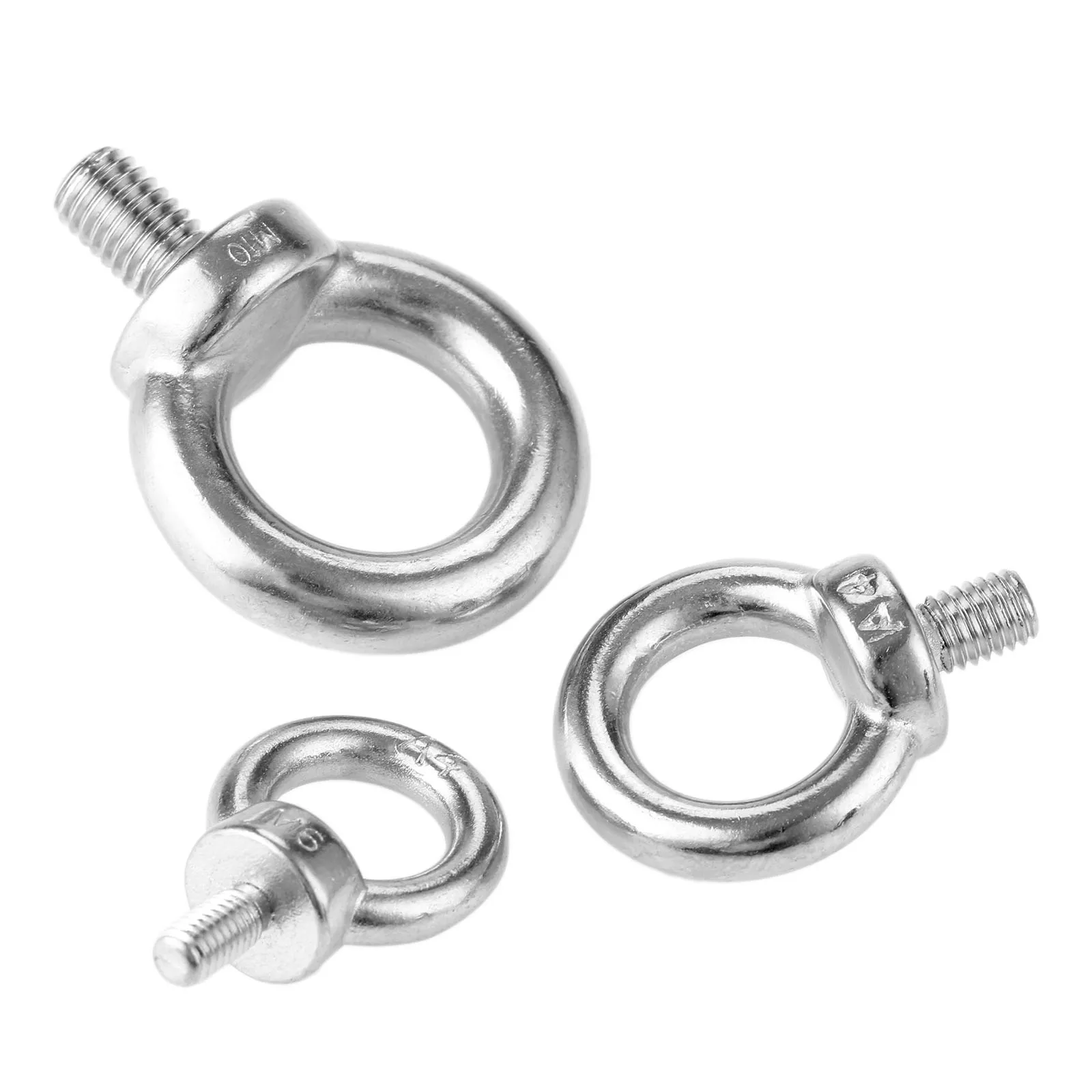 

1PC M6 M8 M10 Boats Marine Grade 316 Stainless Steel Eyebolt Lifting Eye Bolts Ring Screw Loop Hole Bolt For Cable Rope Lifting