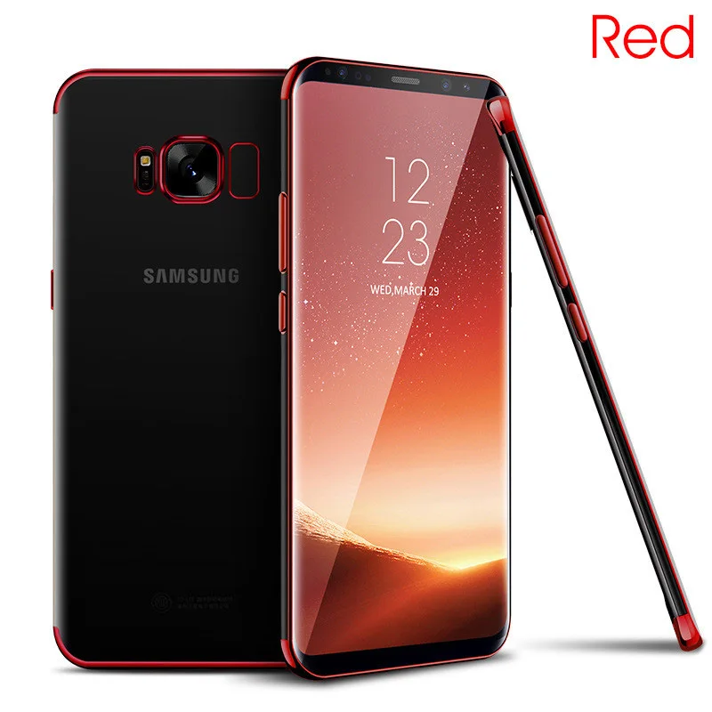 Red 3 в 1 мягкий чехол для телефона Samsung Galaxy A7, чехол для Samsung A5 A3, чехол из ТПУ с покрытием для Samsung A6 A8 A9 Plus - Цвет: Red