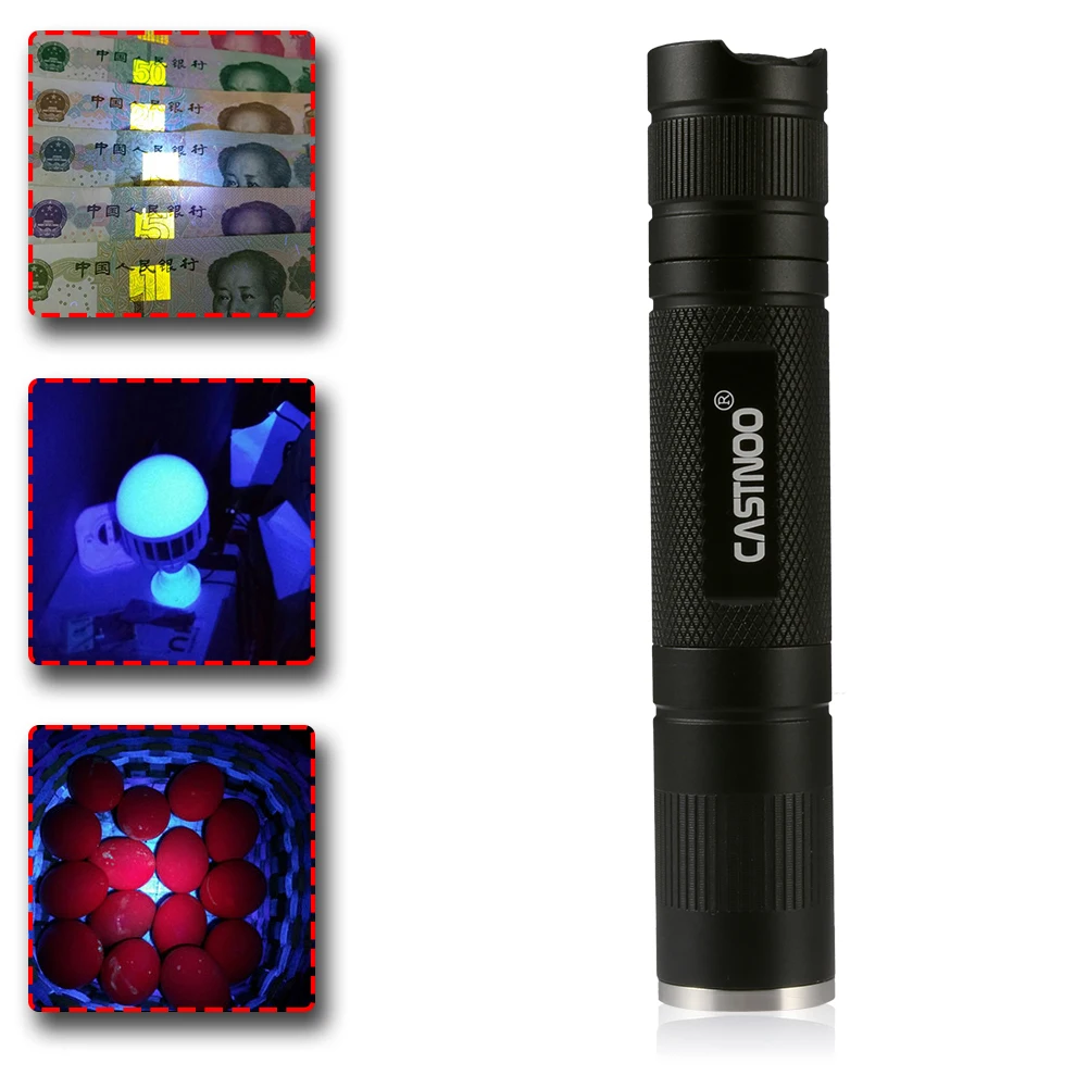 Водонепроницаемый 365nm УФ светодиодный светильник черный Ультрафиолетовый