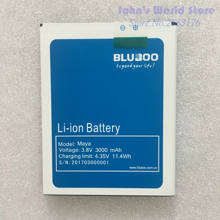 

Запасная батарея Bluboo Maya, 100% оригинальная резервная батарея 3000 мАч для Bluboo Maya мобильный телефон + в наличии