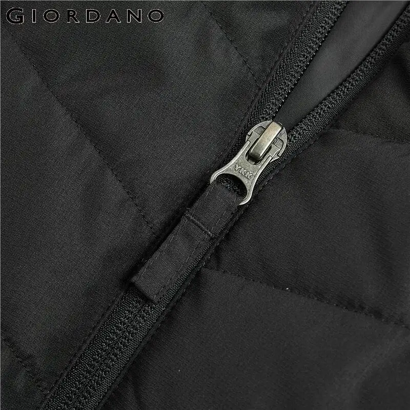 Giordano мужские куртки со стоячим воротником, без рукавов, стеганая куртка Homme с двойным карманом на молнии, Теплая мужская куртка, 01079724