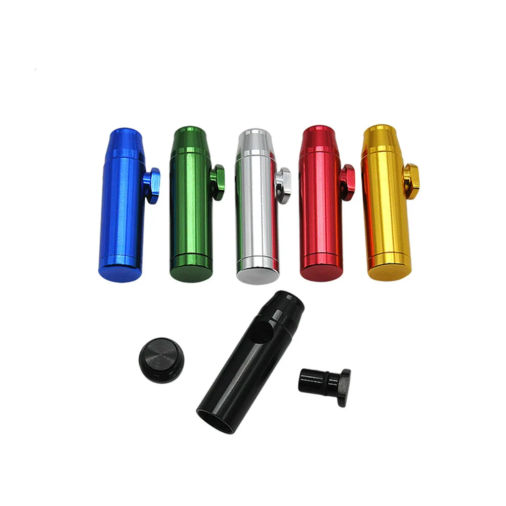 

1pc 16mmx47mm Plastic/ 19mmx53mm Metal Snuff Dispenser Bullet Rocket Snorter Sunff Sniffer