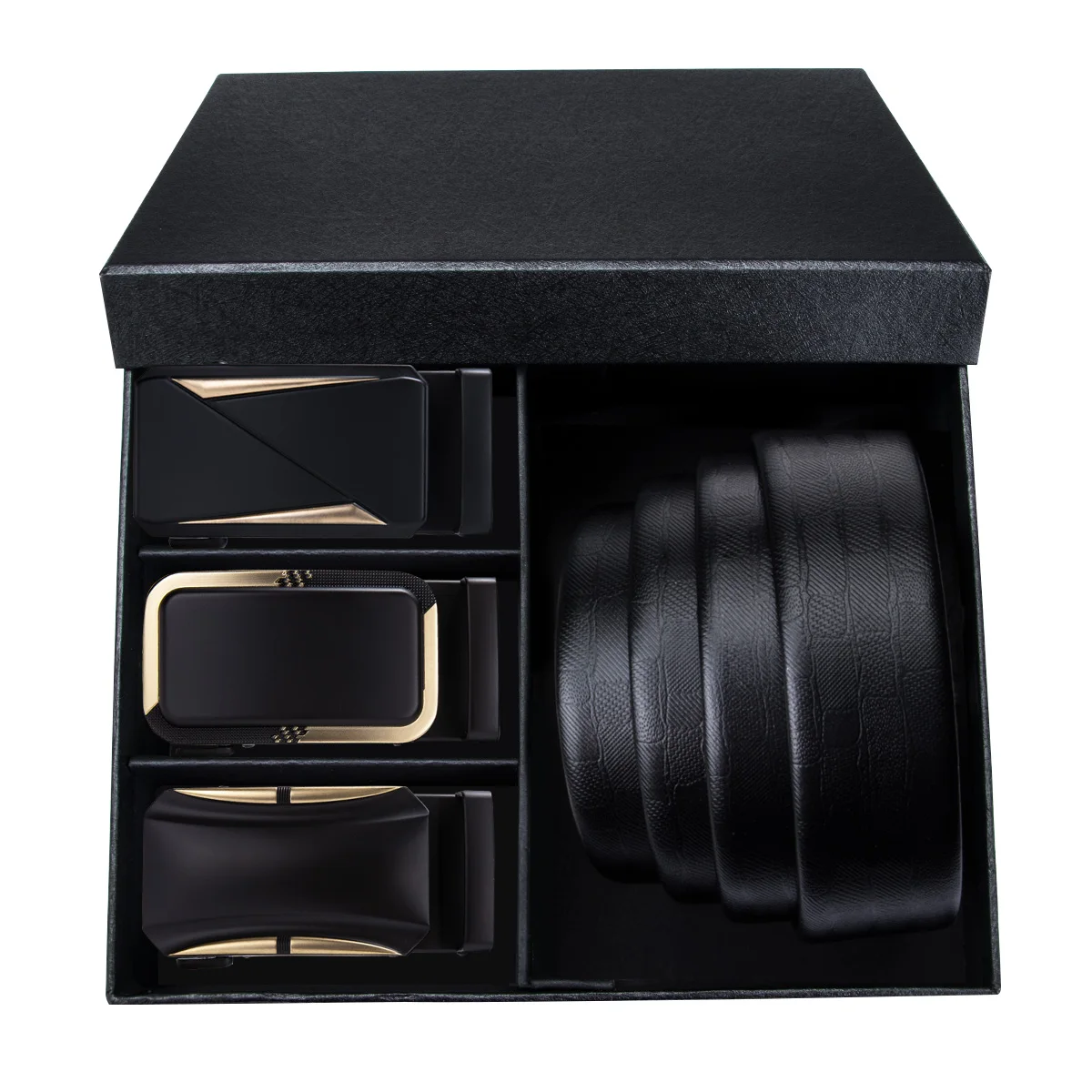 Мужской ремень из натуральной кожи с автоматической пряжкой металлической