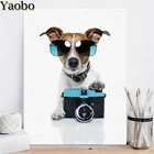 Алмазная мозаика с камерой Джек Расселла терьера, алмазная живопись 5D сделай сам, вышивка крестиком, полностью квадратнаякруглая Алмазная вышивка бисером