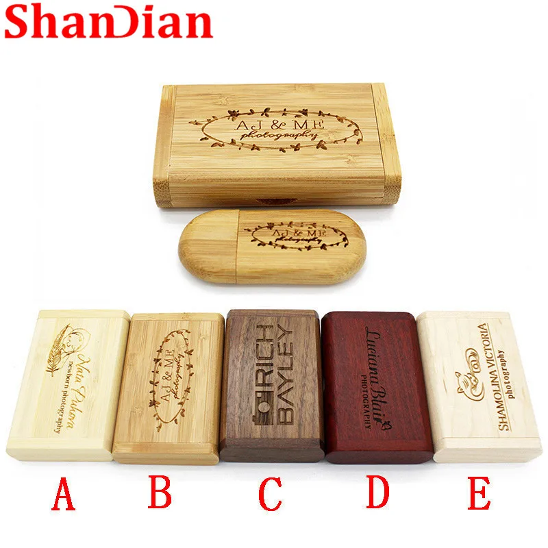 SHANDIAN (более 1 шт. бесплатный логотип) деревянный usb + ручка-накопитель 16 г 32 64
