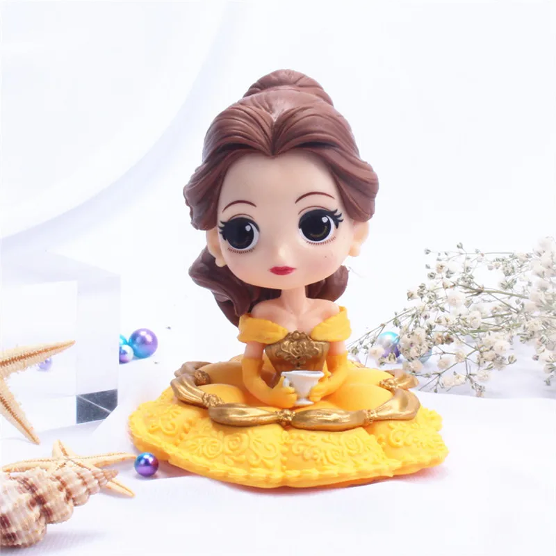 Disney 9 см Красота и с рисунком из мультфильма Красавица Чудовище Belle фигурку модель