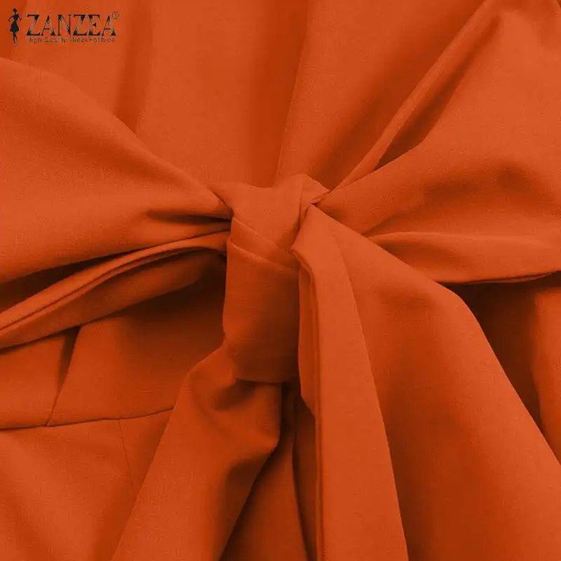 Комбинезон ZANZEA Женский на шнуровке стильный Асимметричный Повседневный