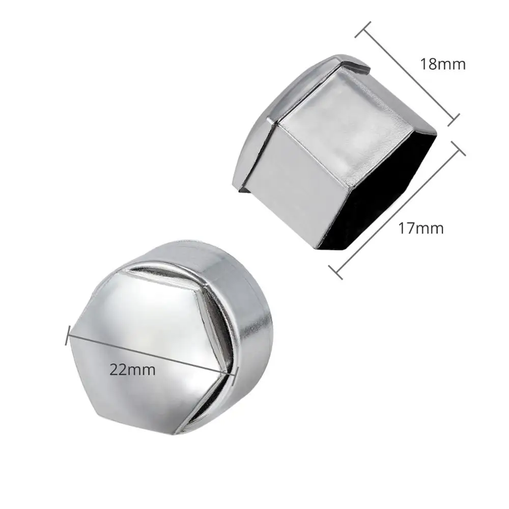 Justech 20 шт. 17 мм гайки и колпачки для колес болты с фиксацией чехлы автомобильных