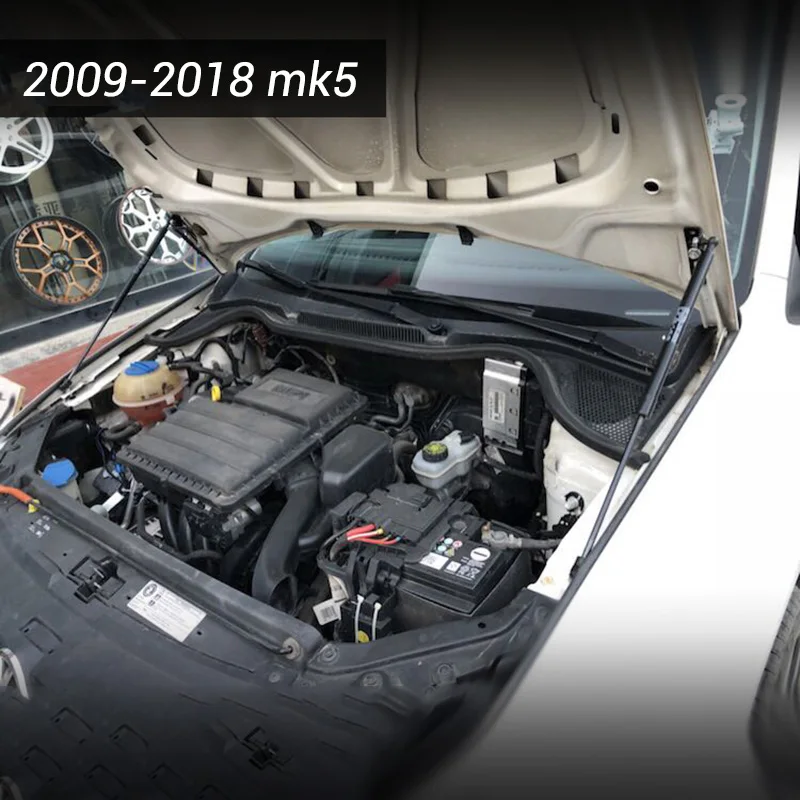 Для VW Polo 2011- MK 5 6 Refit крышка капота газовый пневматический амортизатор поддержка подъема стойки бар поддержка стержня автомобиля-Стайлинг