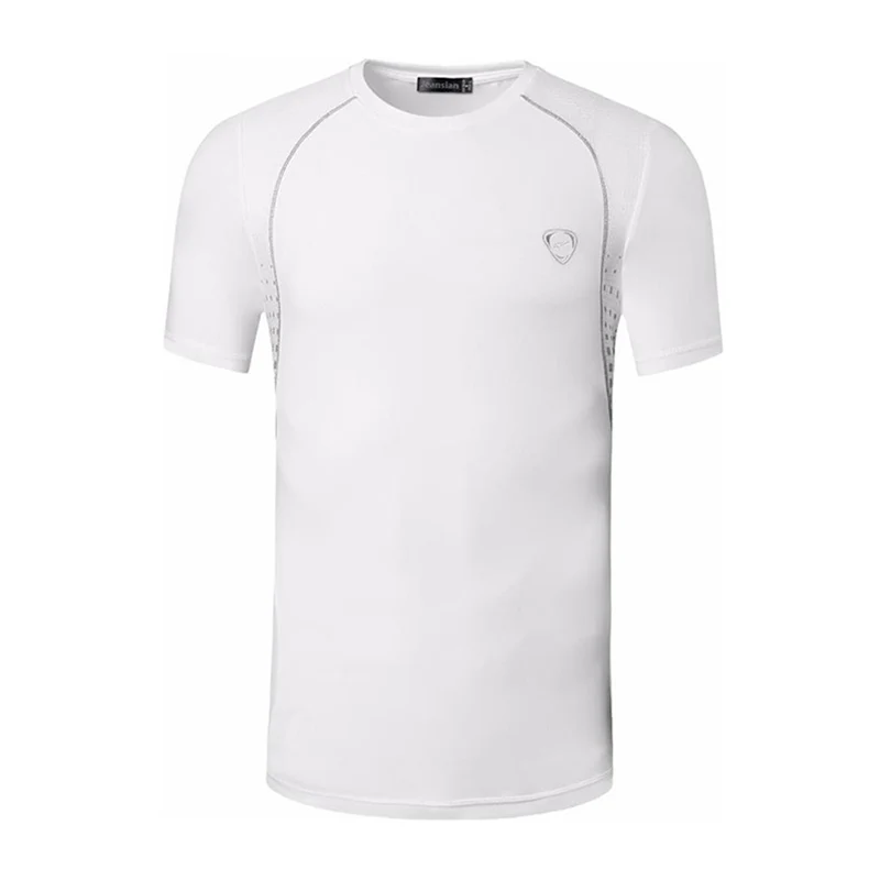 

Мужская Спортивная Футболка jeansian, футболки, топы для бега, тренажерного зала, фитнеса, тренировок, футбола, белая футболка с коротким рукаво...