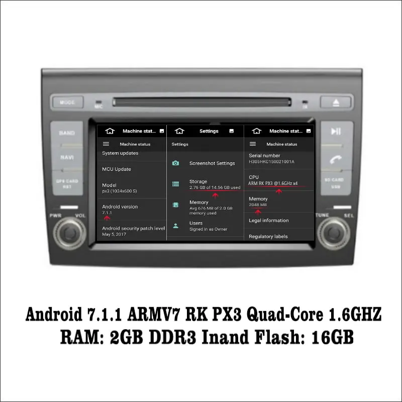 Liislee Android 7 1 2G RAM для Fiat Bravo 2007 ~ 2013 автомобильный Радио Аудио Видео Мультимедиа DVD