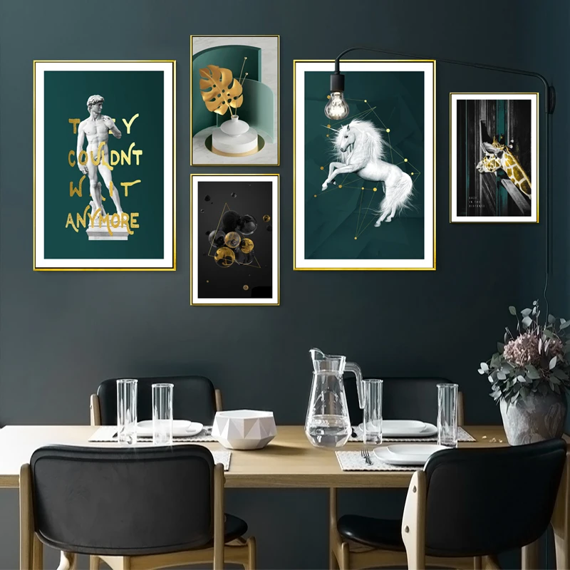 Италия ренессанс Скульптура David Nordic Современная живопись холст Винтаж плакат из