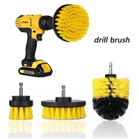 3pcs electric screwdriver drill scrubber clean brushes for carpet glass car tub tires nylon brushes power tools accessories