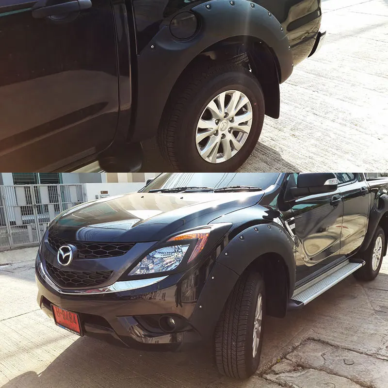 9 дюймов черные Брызговики колеса арки крыло вспышки для Mazda Bt50 Pro 2012 2013 2014 2015 2016 2017