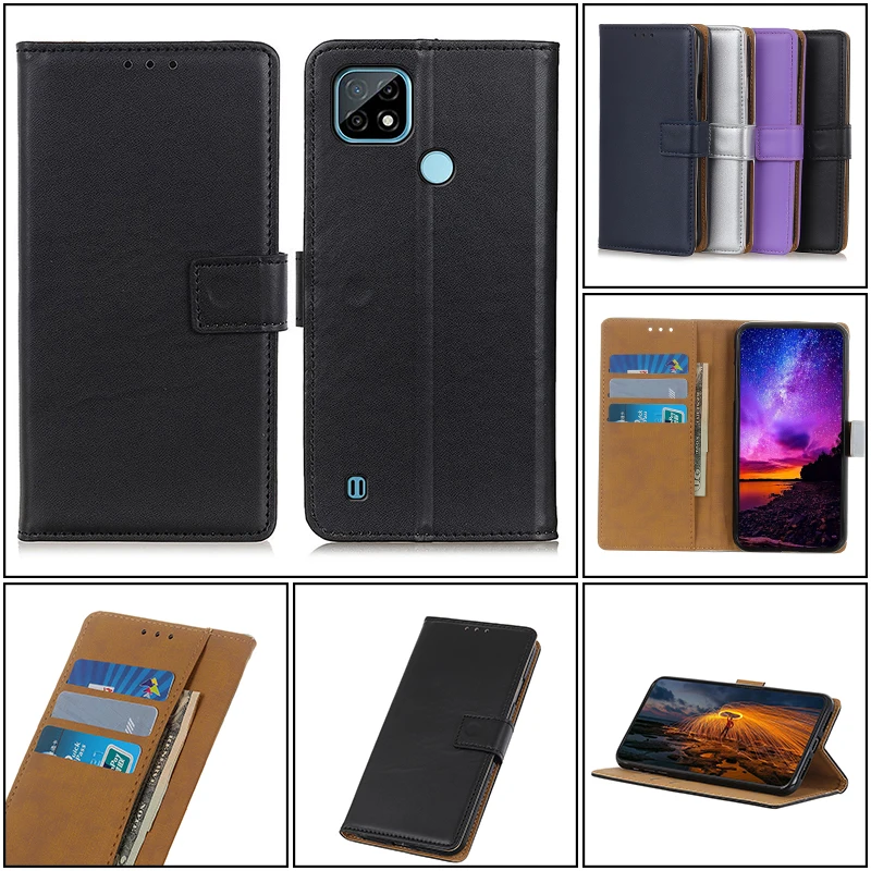 

Leather Case For OPPO Realme C25 C25C C21 C20 C15 C12 C11 C3i C3 GT V15 V13 V11 V5 V3 Q2I X50 M Pro Flip Wallet Shockproof Cover