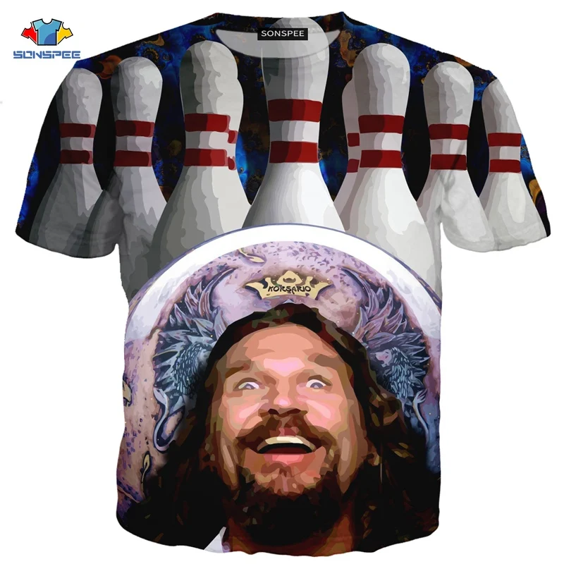 12 SONSPEE The Big Lebowski Harajuku 3D печатных мужчин и женщин одежда Хип Хоп футболка унисекс короткий рукав Уличная пуловер XK117c - Цвет: 12