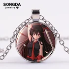 Ожерелье SONGDA Akame ga KILL длинное, металлическая цепочка 55 мм, кулон со стеклянным куполом, постер для коллекции фанатов аниме, серебряного цвета Панк