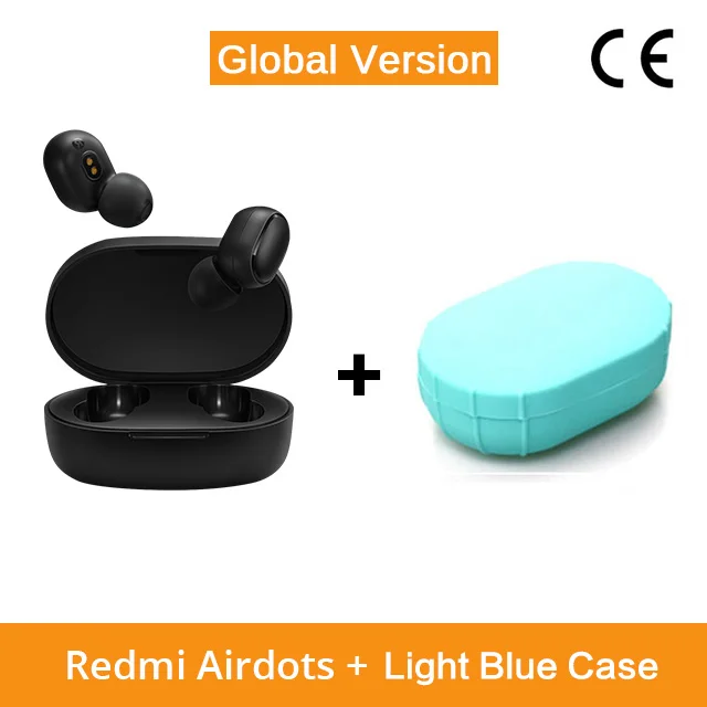 Add Light Blue Xiaomi Redmi AirDots наушники Bluetooth гарнитура 5,0 TWS истинный беспроводной стерео SBC милый мини-светильник наушники с автоматической зарядкой - Цвет: Add Light Blue