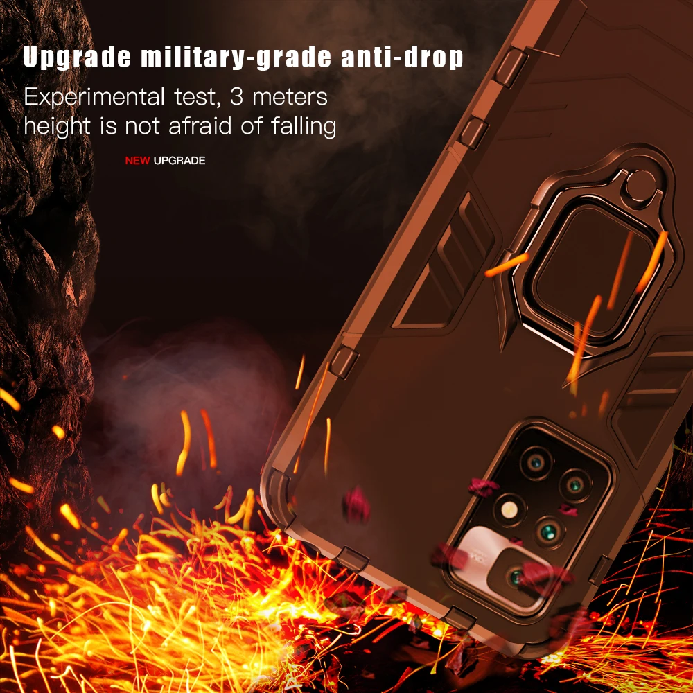 KEYSION Shockproof Case for Redmi 10 10 Prime Note 11 Pro Plus 10T 5G Phone Back Cover for Xiaomi POCO X3 GT X3 M3 M4 Pro F3 GT