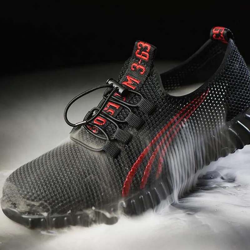 Кроссовки мужские сетчатые легкие дышащие защита от ударов летняя защитная