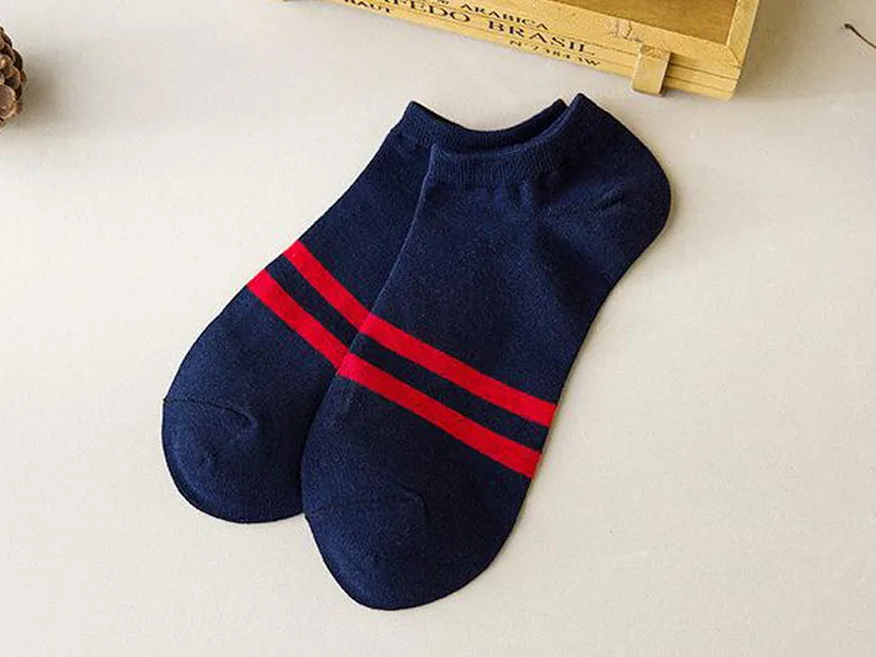 10 шт. = 5 пар мужских носков хлопковые полосатые носки-башмачки всесезонные