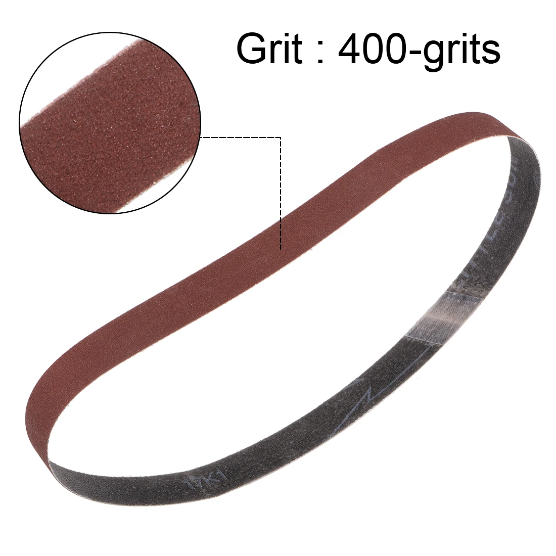 

uxcell 2pcs 1/2-inch X 18-inch(15mm X 452mm) Sanding Belt 400 Grit Aluminum Oxide to wood, plastic, fiberglass metal etc