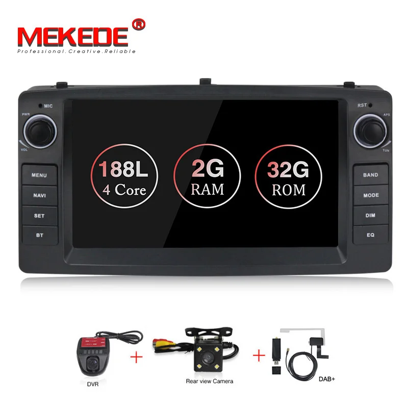 MEKEDE Android 9,1 автомобильное аудио-Радио Стерео dvd-плеер для LADA Vesta 2G ram 32G rom с gps-навигацией wi-fi-мультимедиа BT - Цвет: 32G  camera DVR DAB