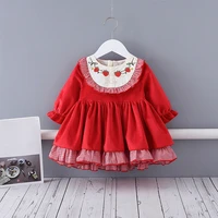 baby girl dress party and wedding dresses baptism princess cotton lisi velvet christmas baby girls clothes for winter red 0 4y