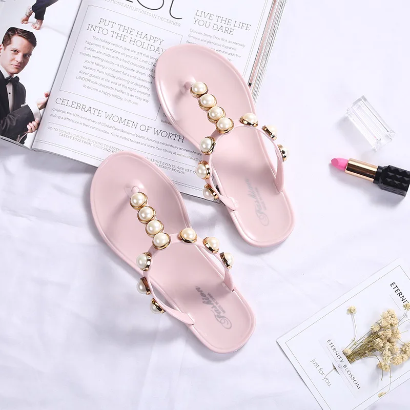 Сандалии-желе женские на платформе элегантные шлепанцы без застежки пляжная