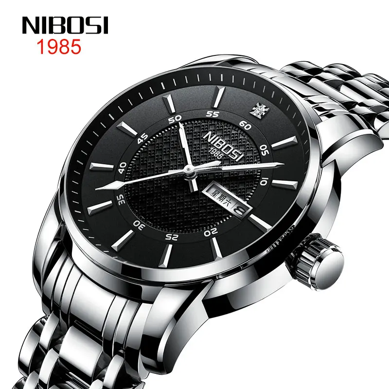 

NIBOSI Watches Men Top Brand Luxury Fashion&Casual Quartz Male Wristwatches Classic Analog Sports Steel Band Clock Relojes 2381