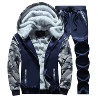mens tracksuit fashion winter mens warm fleece track suits 2 pieces hoodiepants set brand thicken clothing plus size 4xl